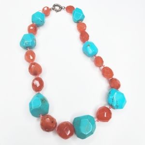 Chunky Glass Beaded Boho Southwest Necklace